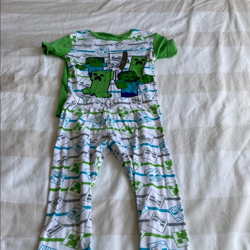 Green and White Kids One Piece